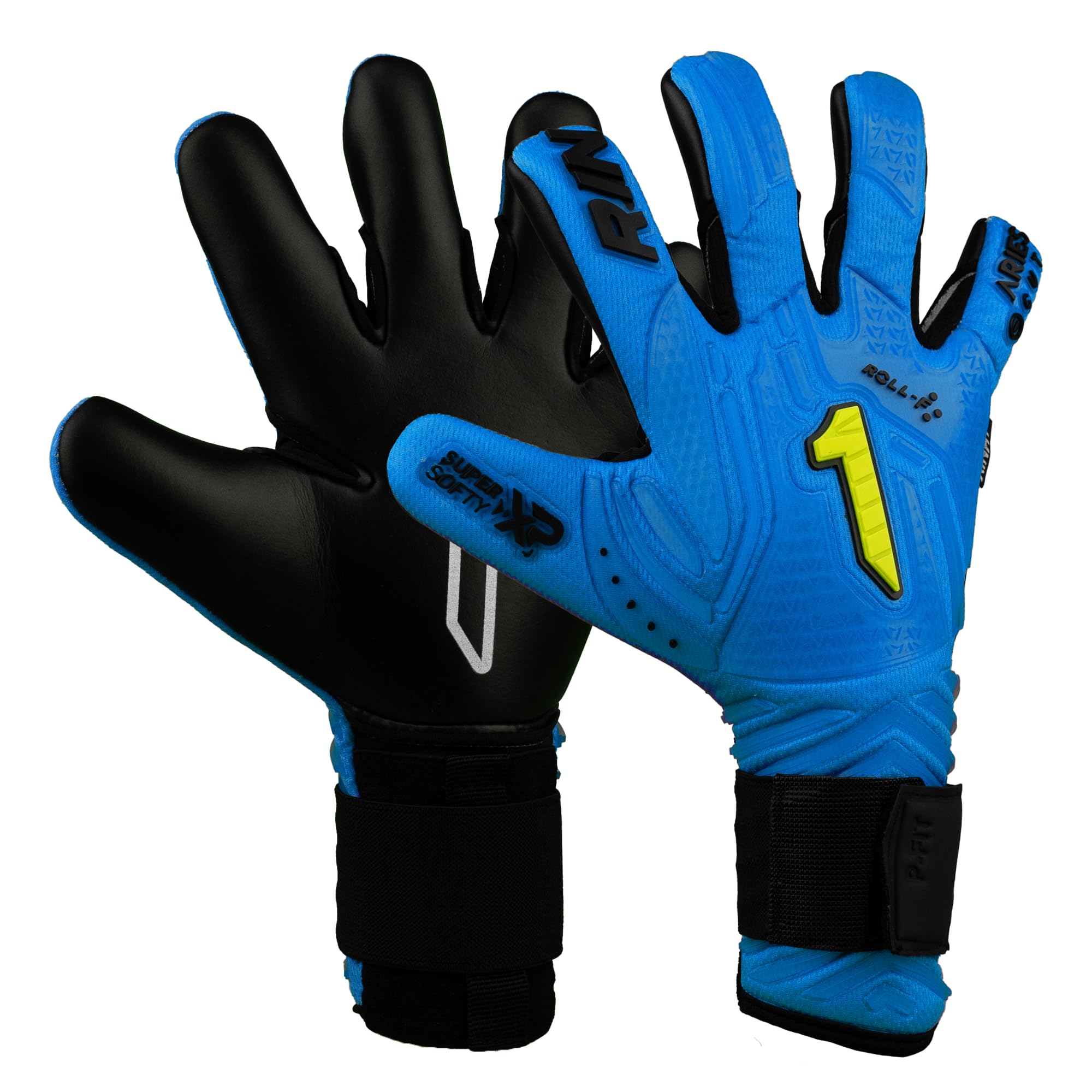 Rinat Aries Nemesis Prime Junior Goalkeeper Gloves Blue Size 4