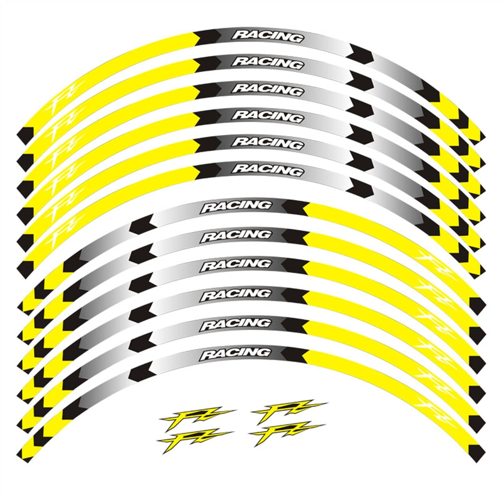 ZAPORA Trottinette Autocollant Réfléchissant De Bande De Jante De Roue De Moto pour FZ1 FZ6 FZ-07 FZ8 FZ-09 FZ-10 FZS1000 FAZER Autocollant Ensemble Complet Autocollant Bord (Color : D)