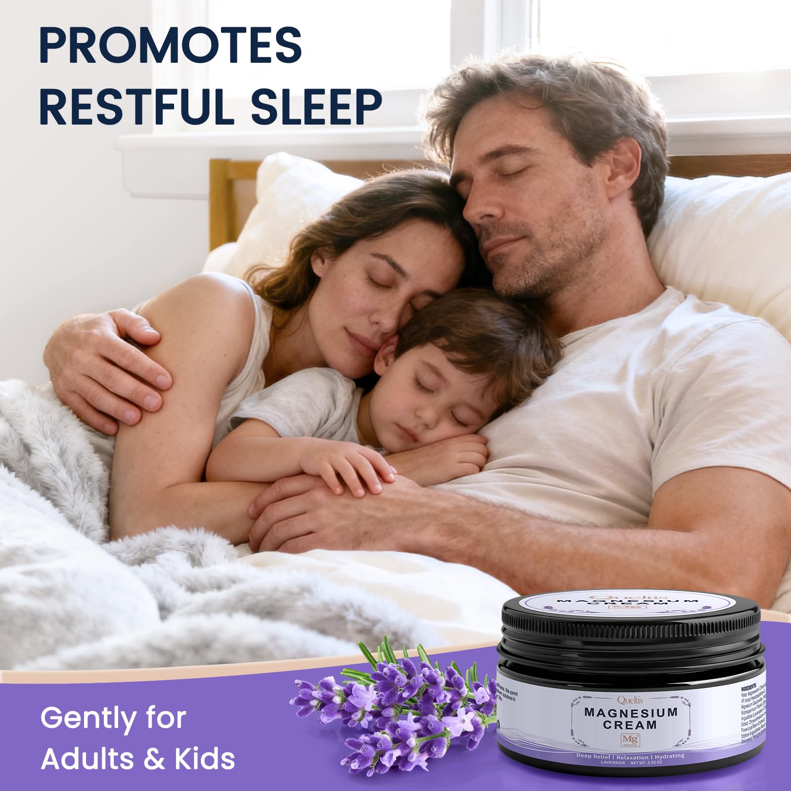 Magnesium Cream, Magnesium Lotion for Sleep, Pain & Leg Cramps, Topical Magnesium Chloride Cream for Muscle Relaxation, Calm, Moisturizing - Skin-Friendly & Safe for Kids & Adults | 3.53OZ (Lavender) — Amazon image 7