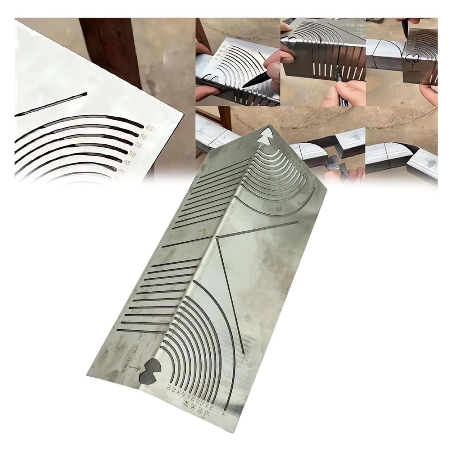 3 Pack Metal Marking Tool Set - Precision Flex Angle & Arc Marker For Metal, Wood, Pipes, Square Steel Marking Tool