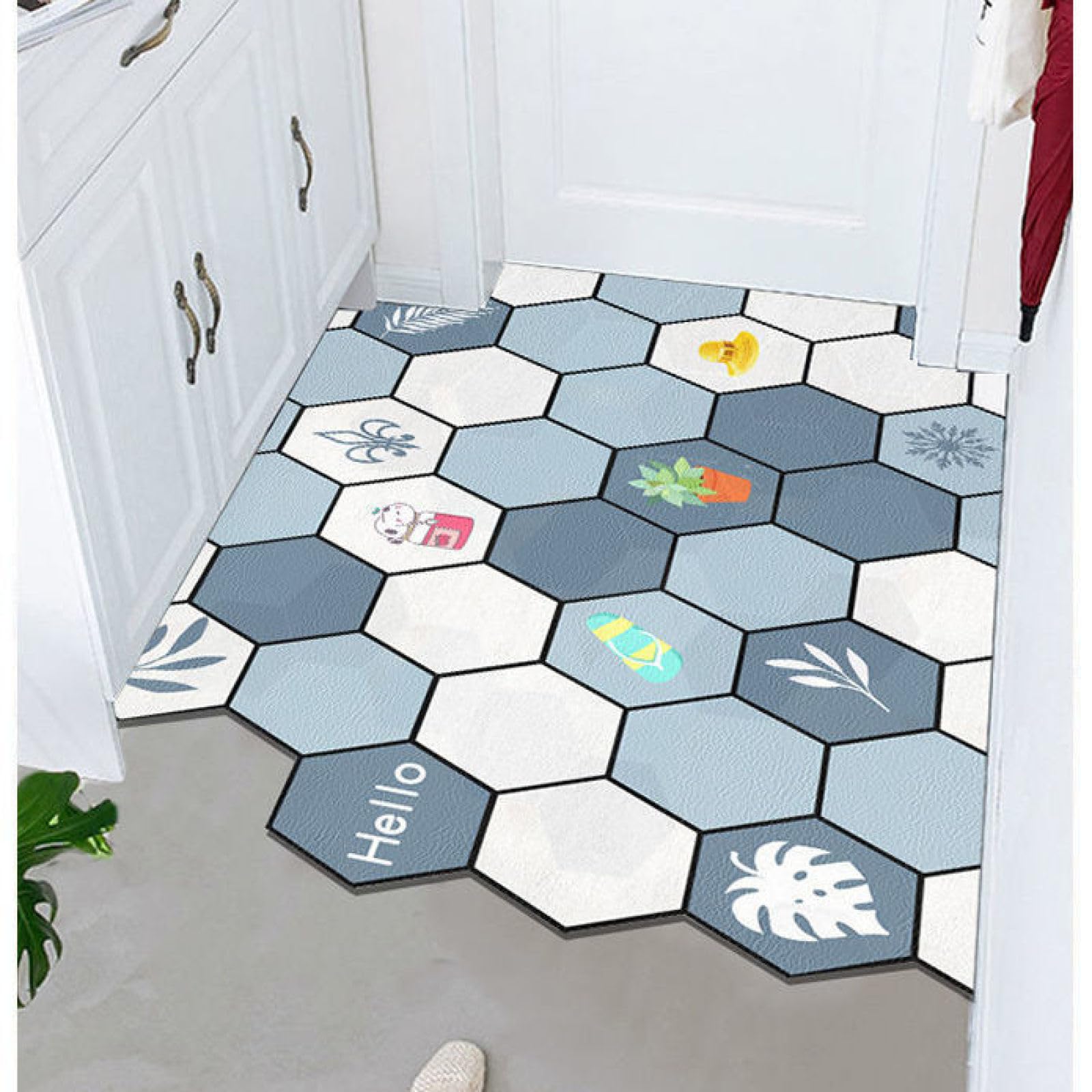 Alfombra de baño de tierra de diatomeas súper absorbente de secado rápido antideslizante de diatomita barro alfombra de baño, felpudo de oficina, cocina, comedor, sala de estar, pasillo, 120 x