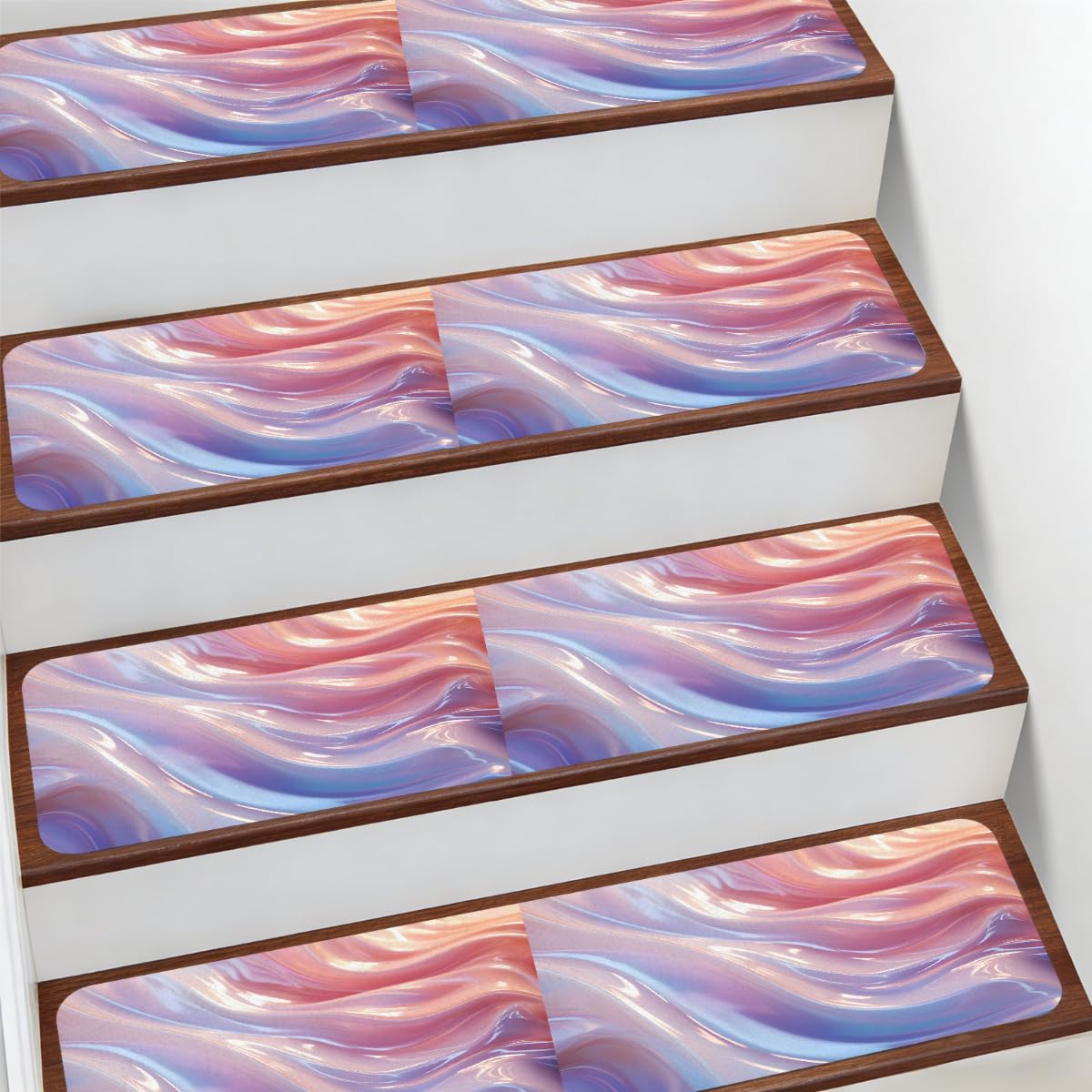 Alfombras para escaleras interiores de 7.8 x 30 protectores rosa líquido