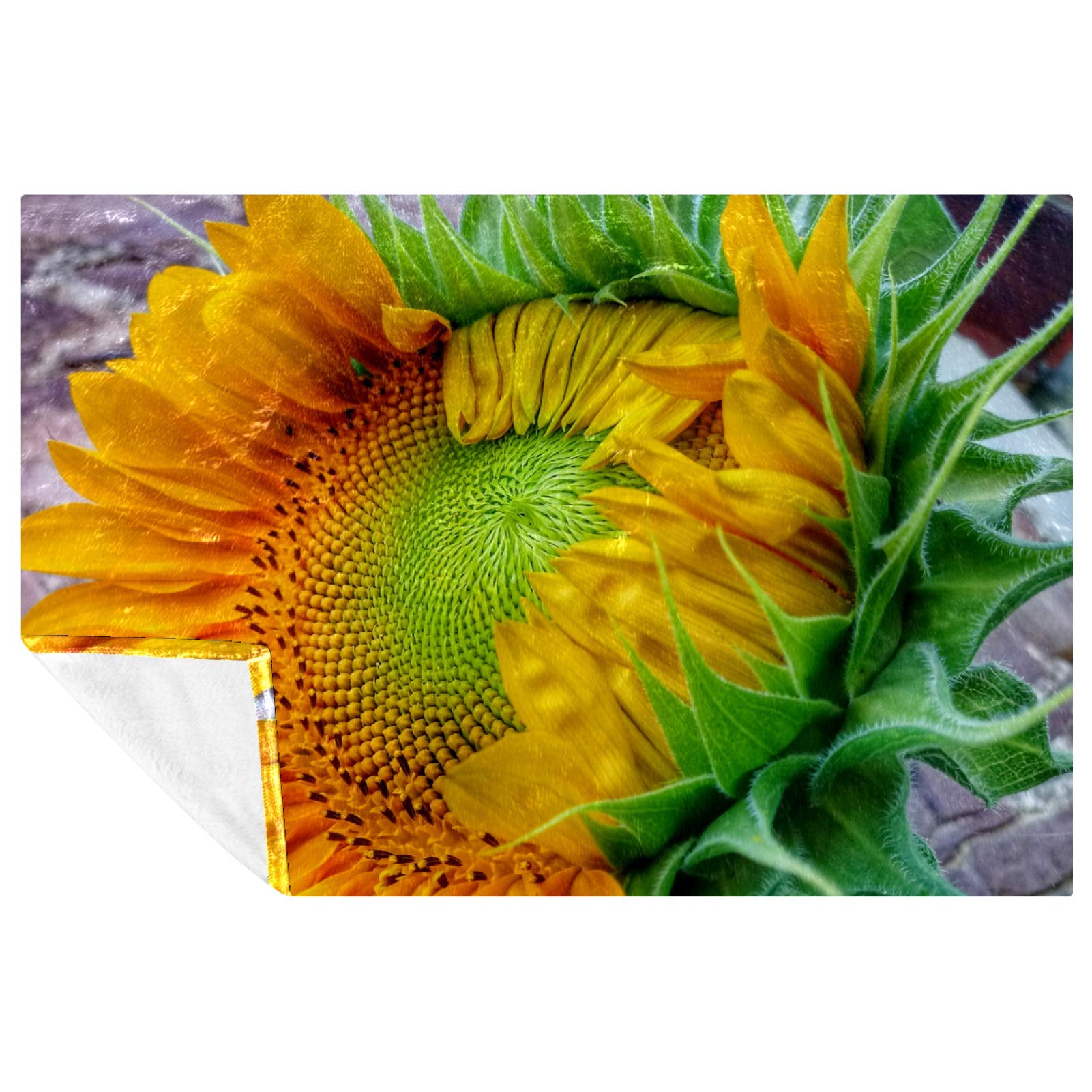 Couverture chaude tournesol pour éliminer les frissons sur le canapé