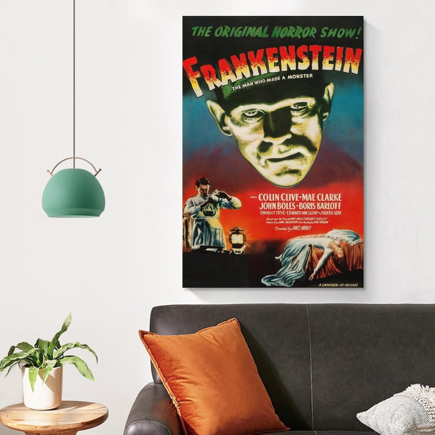Wall Posters Frankenstein Horror Movie Poster Prints Poster Decorative Painting Canvas Wall Art Living Room Posters Bedroom Painting 24x36inch(60x90cm)