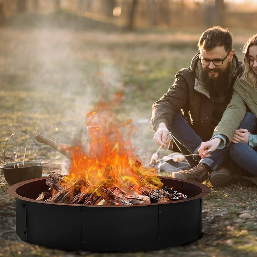 数量限定　Hello Outdoors 円形ファイヤーピット Amazon.co.jp: アウトドア ファイヤーピット キャンプ用 焚き火