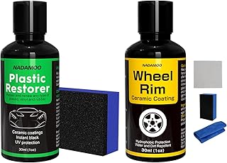 NADAMOO Wheel Rim Ceramic Coating 30ml and Plastic Restorer 30ml