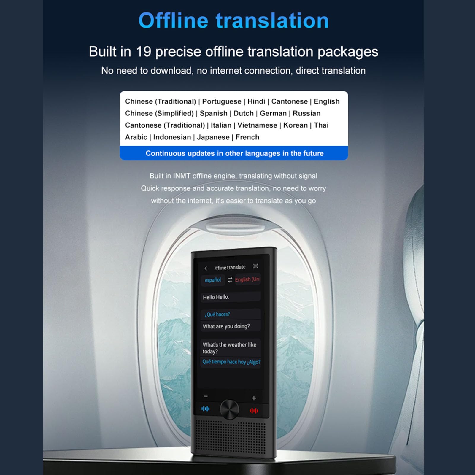 Language Translator Device 138 Languages, Upgraded for ChatGpt AI