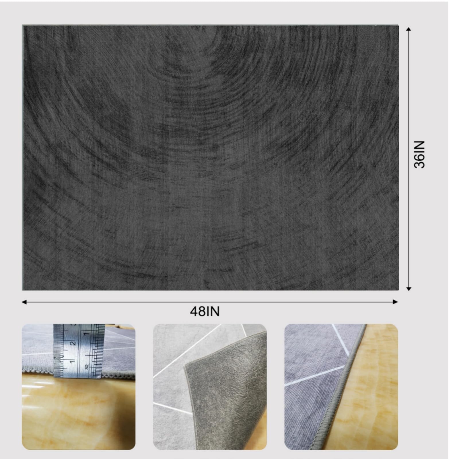 Chair Mat for Hardwood Floor Tile Floor 48 36 Floor Mat for Office Chair Office Computer Gaming Rolling — view 3