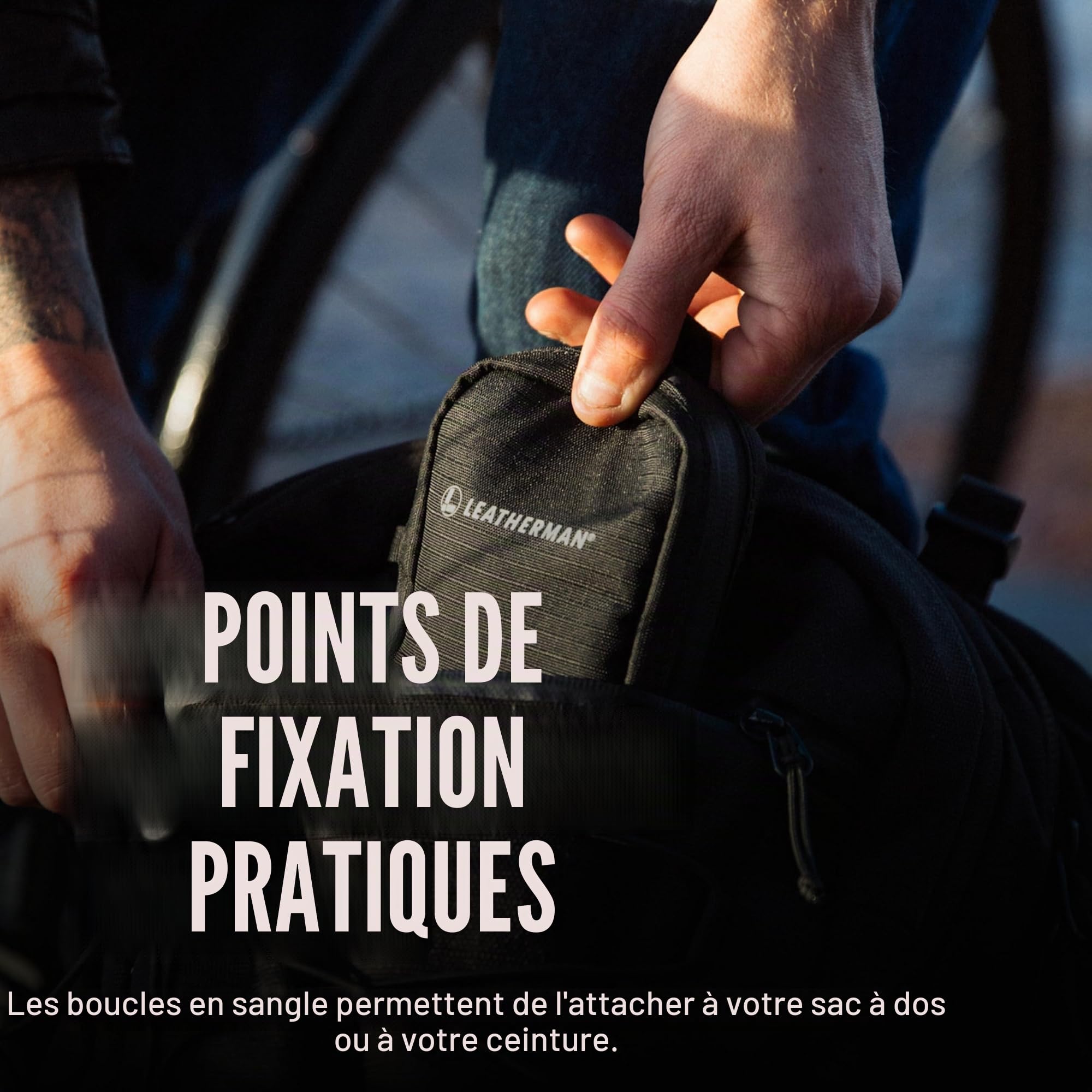 Leatherman Tool Pouch - Pochette de Transport Polyvalente pour les Outils Multifonction, Noir