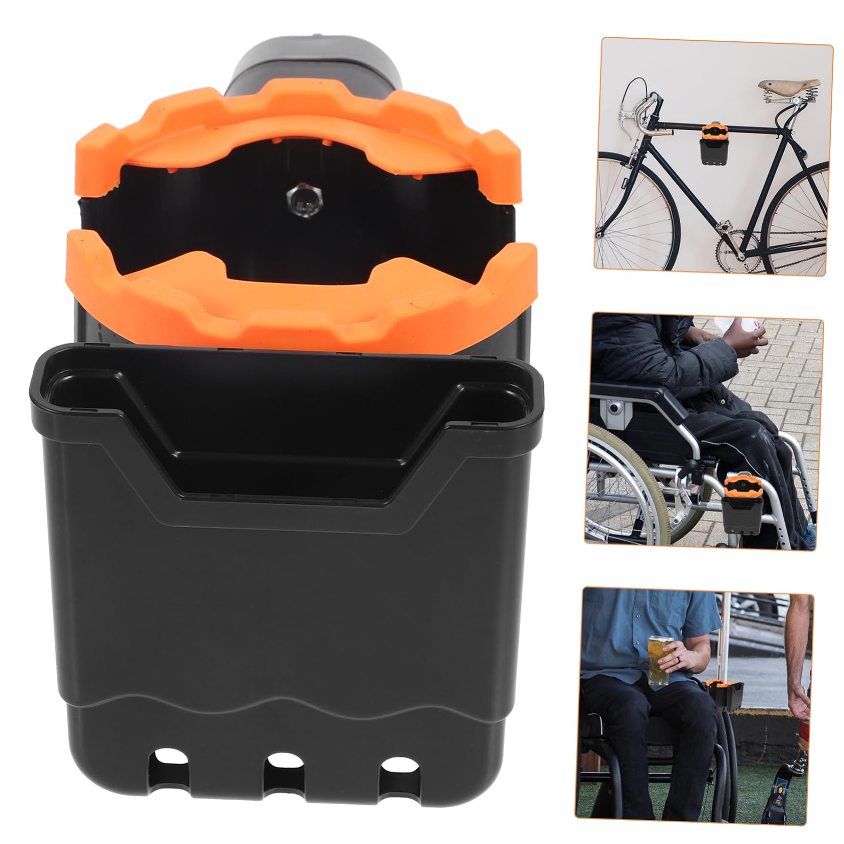 3 Pièces Porte-Tasse en Titulaire Porte-gobelets Guidon Marcheur Tasse de vélo Porte-Bouteilles de Lait Amovible Rack de Tasse Caoutchouc