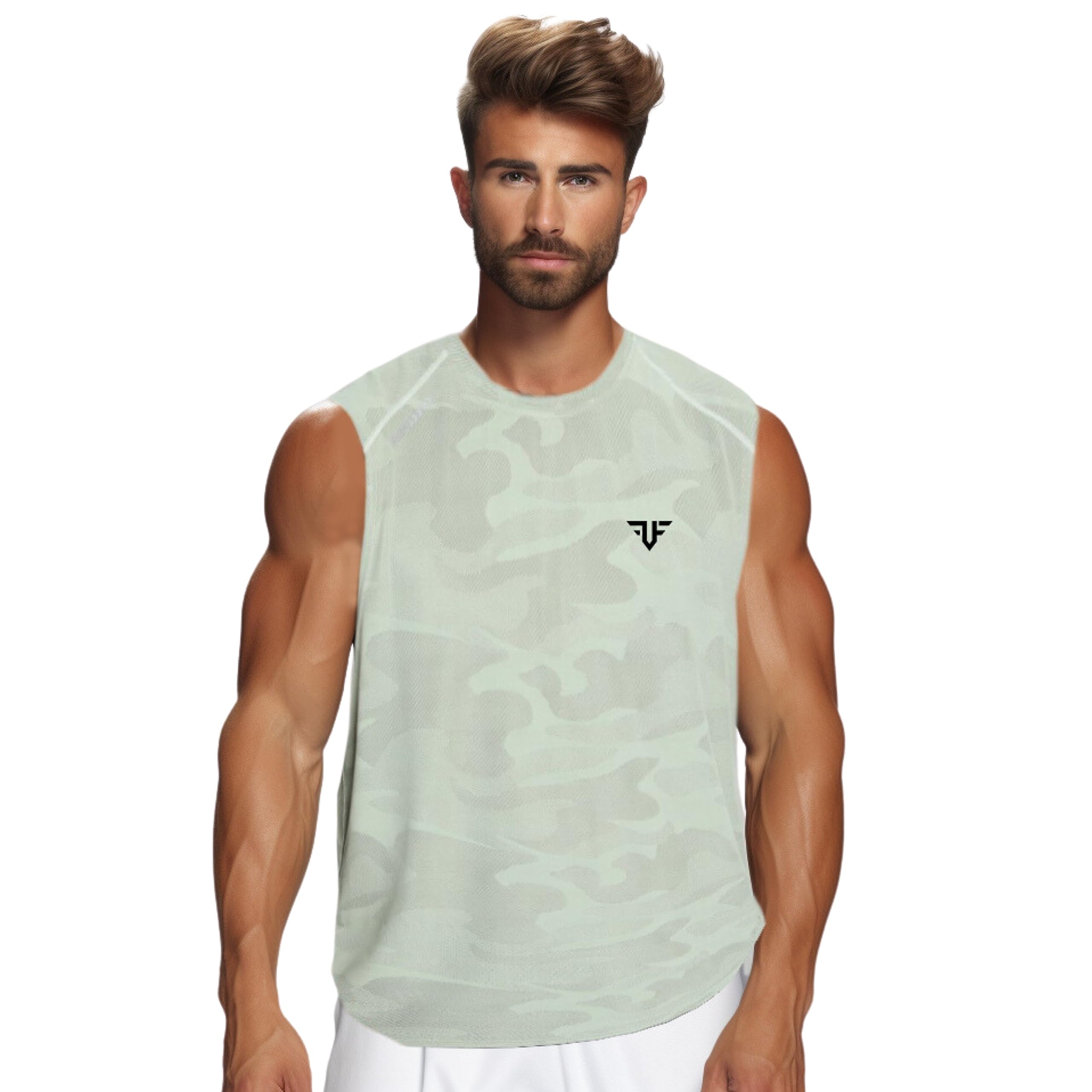 Free Fit Unlimited Camiseta sin Mangas para Hombre - Deportiva y Tecnica para Crossfit, Running, Gimnasio - Camiseta Tirantes - Sleeveless tee