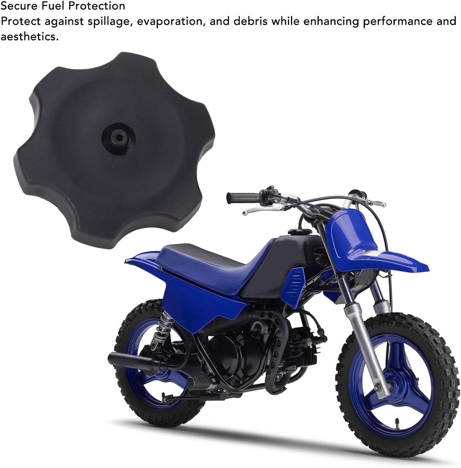 Motorcycle Fuel Tank Cap, Gas Cap Replacement for PW50 Model from 1990 to 2023, for PW80 Model from 1996 to 2006 Fits OEM 2FG-24610-00-00, 2FG-24610-10-00