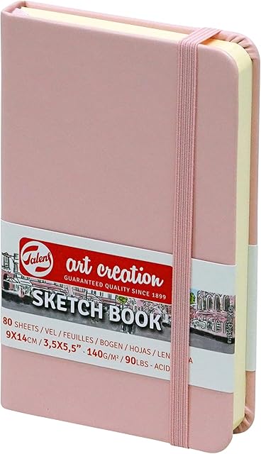 Talens Art Creation Sketchbook 80 Sheets, 9 cm x 14 cm, Pastel Pink