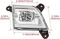 Vista 3 de Ensamble de luces antiniebla LED KUAFU compatible con Chevy Chevrolet Silverado 1500 2019-2021, reemplazo para 84509651 84509652, lámparas
