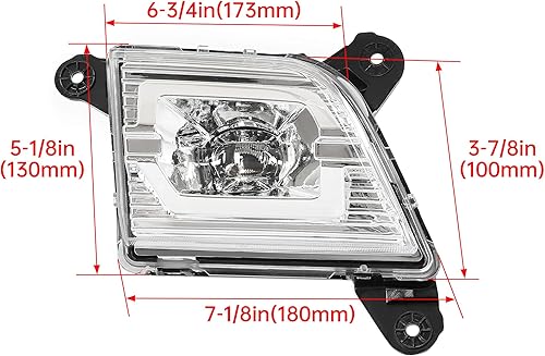 Miniatura 3 de KUAFU Conjunto de luces antiniebla LED compatible con Chevy Chevrolet Silverado 1500 2019-2021, repuesto para 84509651 84509652, faros antiniebla