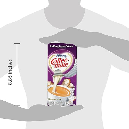Miniatura 9 de Coffee-mate 84652 Crema de café líquida, crema dulce italiana, tazas de 0.375 onzas (caja de 50)