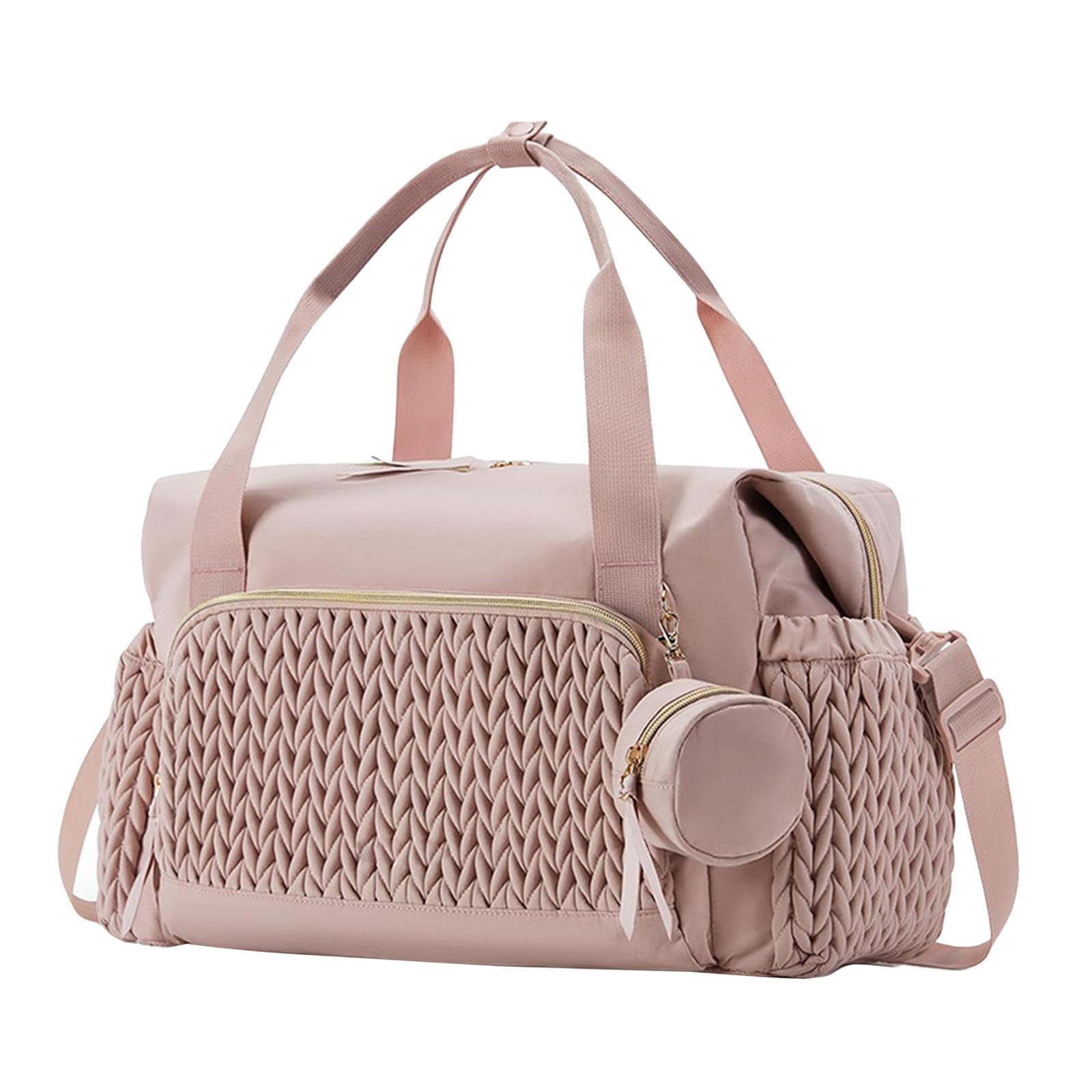 Diaper Bag with Shoulder Strap Large Maternity Bag for Women Nurses Work Gym Pale Pinkish Gray|Baby |Diapering |Baby|1 Diaper Tote |Accessories, Organizer, Storage, Holder, Rack, Stand, Kit, Set, Tool-image-6