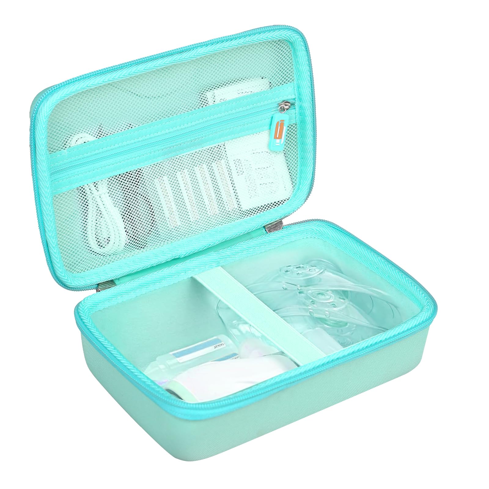 Asthma Inhaler Case, Portable Travel Nebulizer Spacer Storage, Hard EVA Carrying Case for Masks, Inhaler Holder Organizer for Adults and Kids (Case Only)