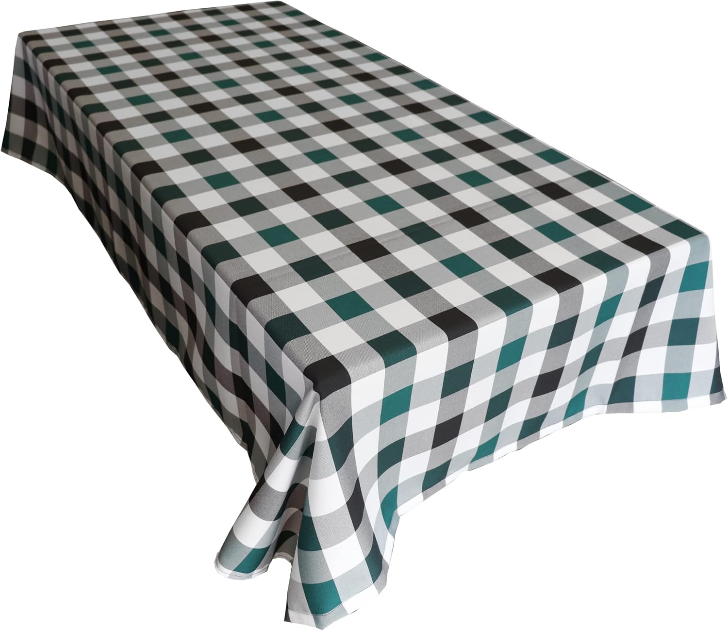 Zen Creative Designs Farmhouse Buffalo 2" Checkered Tablecloth Country Themed Table Decoration Kids Parties Showers Events Holiday Christmas Décor (58" x 120", Red & Black)