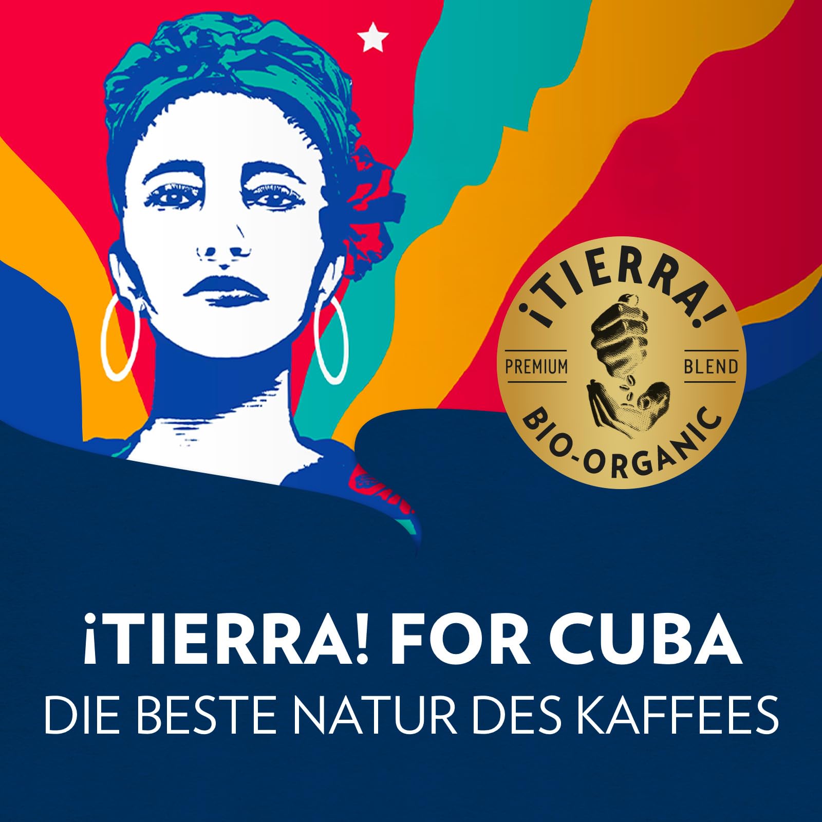 Lavazza, Tierra for Cuba, Bio-Kaffeebohnen, Ideal für Espressomaschinen, mit Aromen von Schokolade und Trockenfrüchten, Arabica und Robusta, Intensität 7/10, Mittlere Röstung, 1 kg