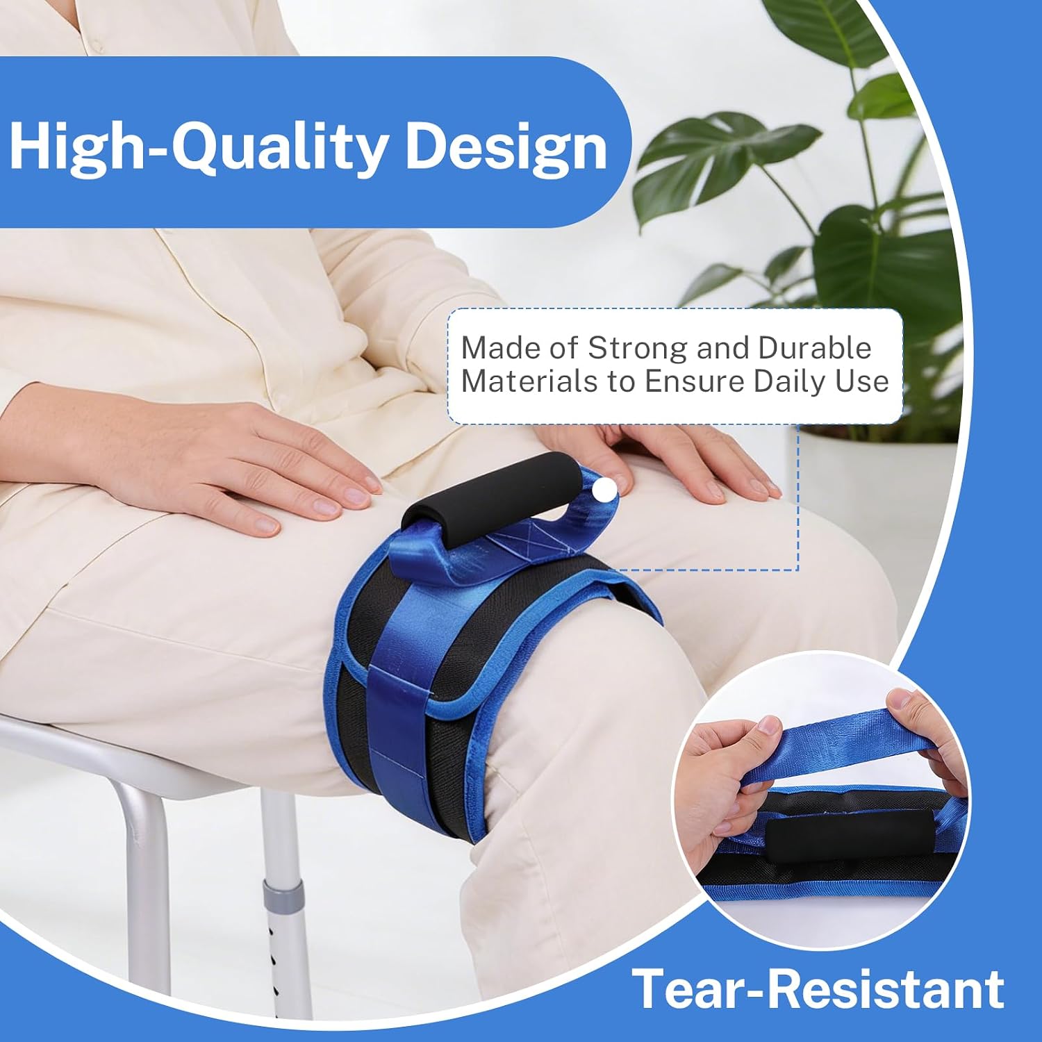 Thigh Lifter Strap (1 Pack)，Leg Lifter Strap for Limited Mobility，Pull Up Assistance Belt