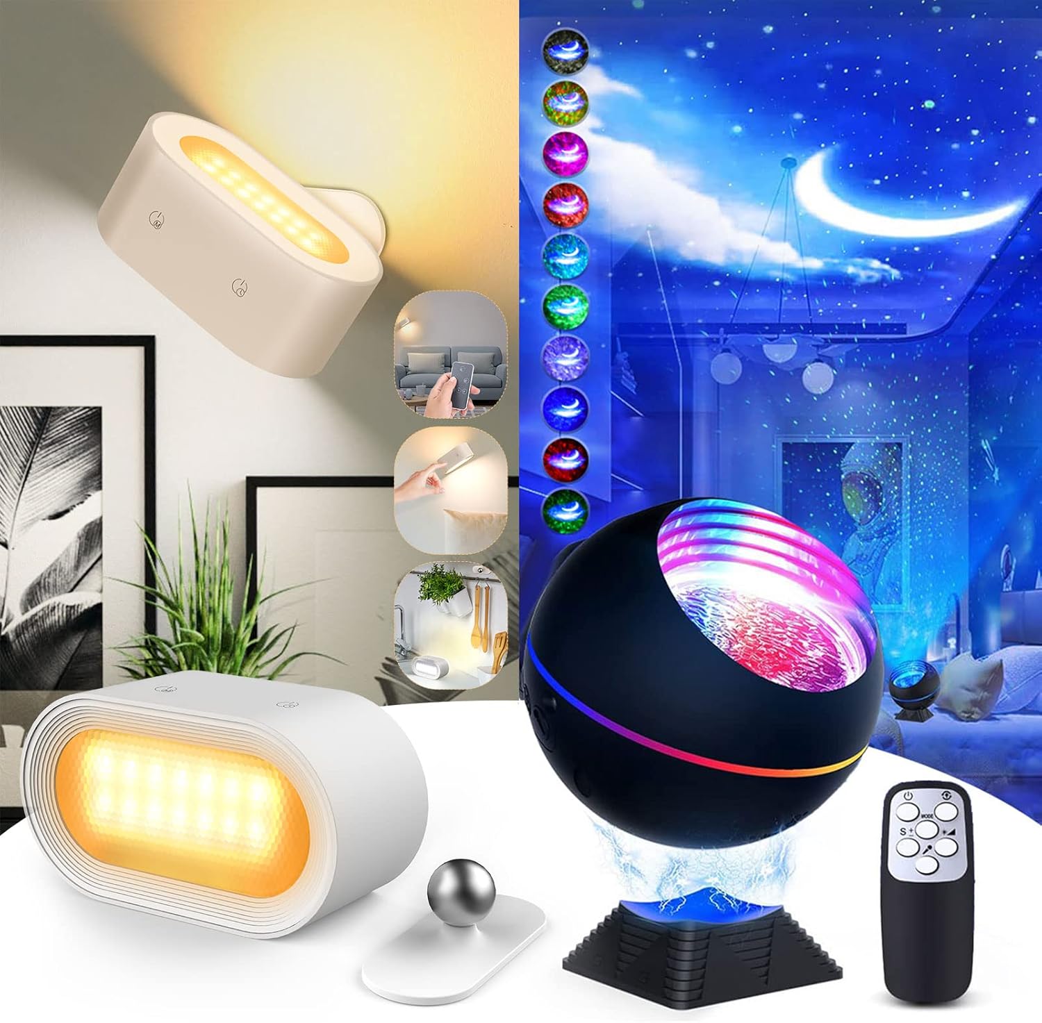 Lazenry LED Wall Sconces with Up and Down Light Sources, Galaxy