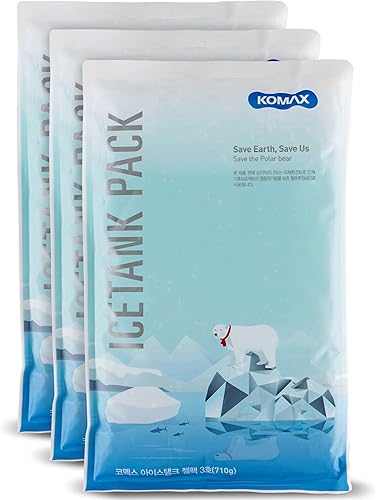 Komax Large Reusable Ice Packs for Coolers – 12 to 15 Hours of Cold Gel Ice Pack for Cooler Set – Slim & Flexible Freezer Packs – Ice Packs for
