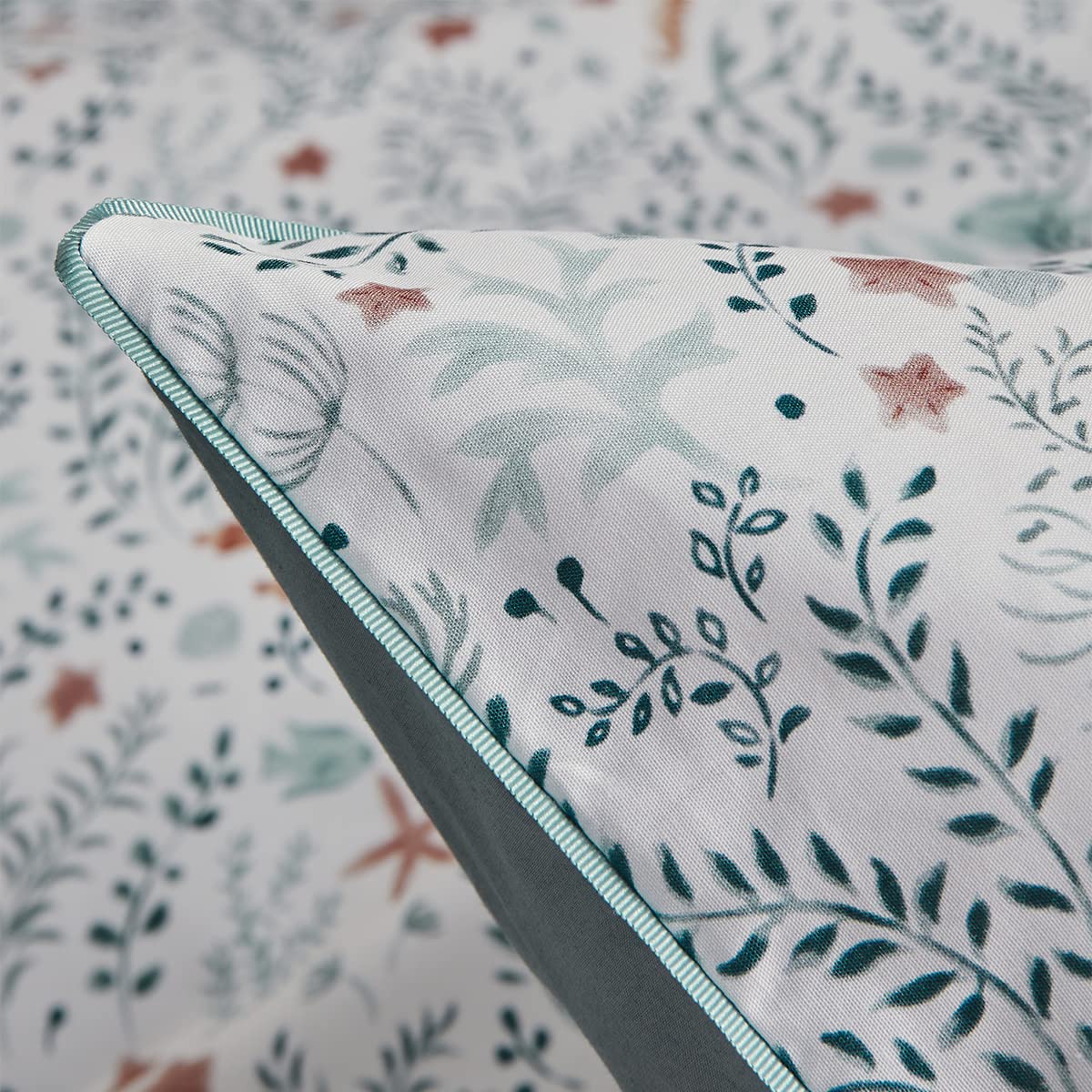 Essix Cotton Percale Pillow Case Under The Ocean 50 x 75 cm, Bright Blue - Image 4