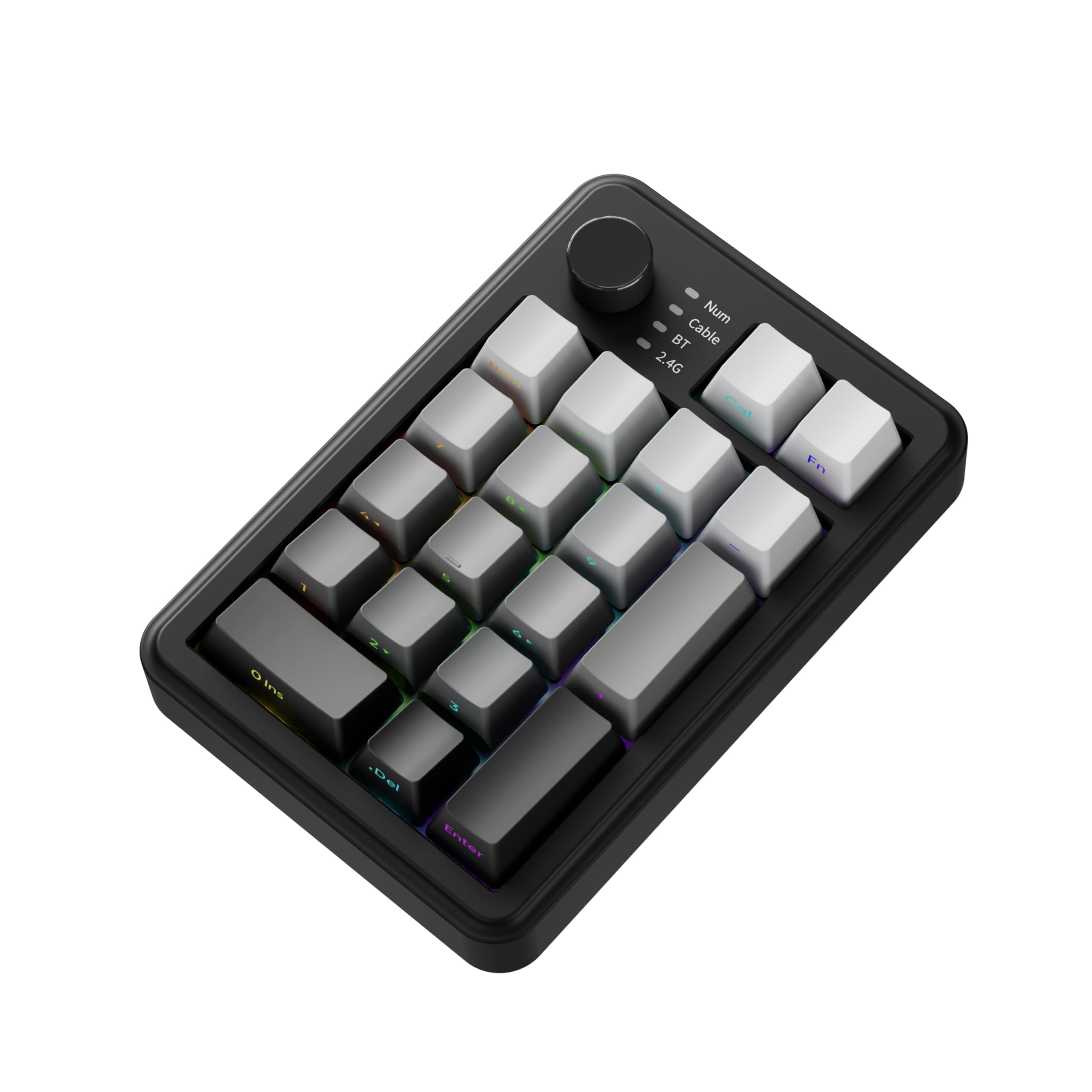 EWEADN NK20 Wireless Retro Mechanical Numpad with Knob, Bluetooth
