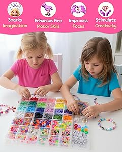 Mio Angle Girls Toys Bracelet Making Kit 4700Pcs Charm Jewelry Making Kit Supplies Unicorn Mermaid Crafts Birthday Christmas Gifts for Girls Ages 5 6 7 8 9 10 11 12 Years Old