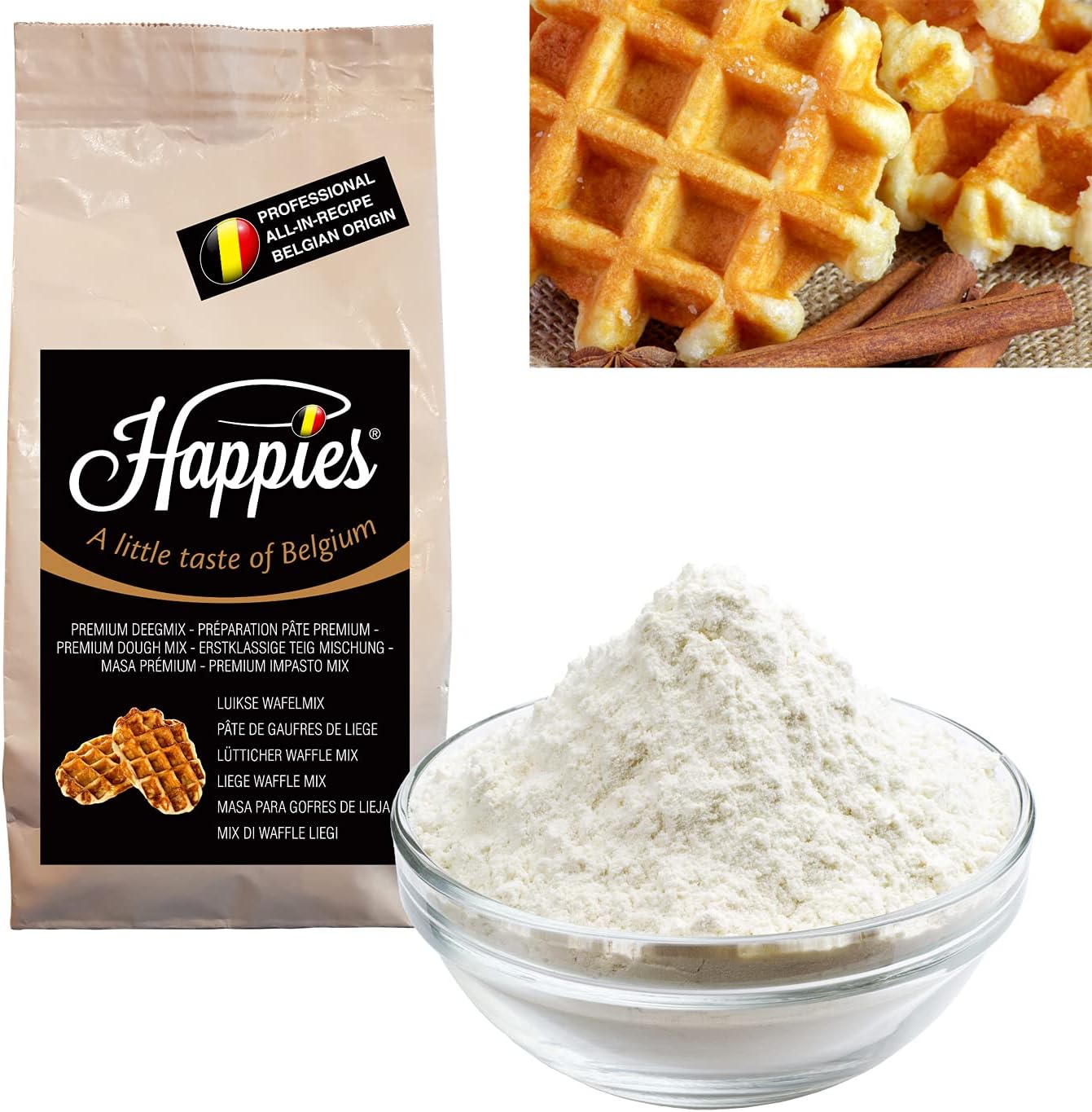 Happies mix et pâte alimentaire Mélange pour préparation de Gaufre de
