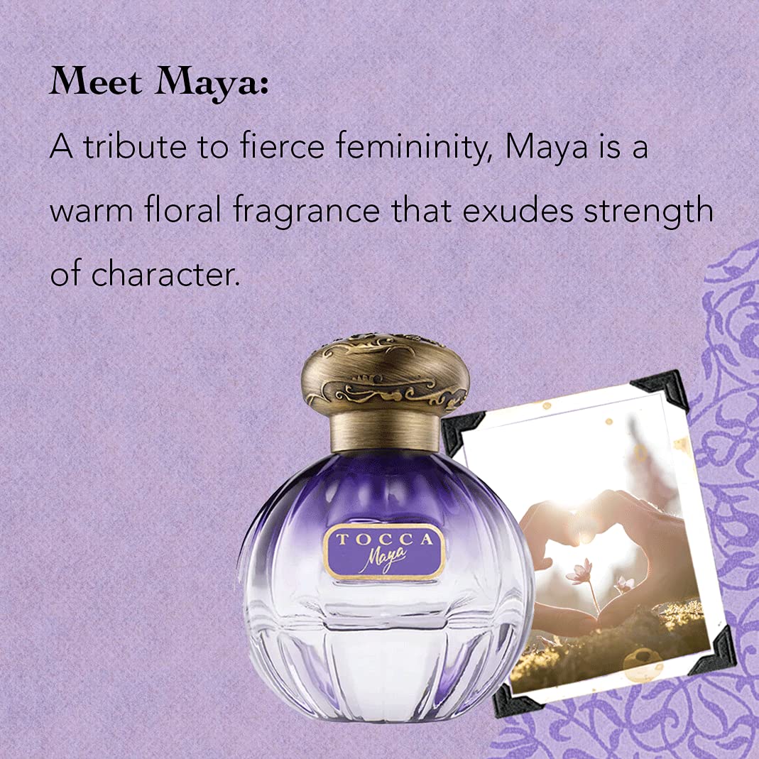 Tocca Women's Eau de Parfum, Maya Fragrance, 1.7oz (50 ml) - Warm Floral, Wild Iris, Blackcurrant, Patchouli Heart - Hand-Finished Bottle - Image 3