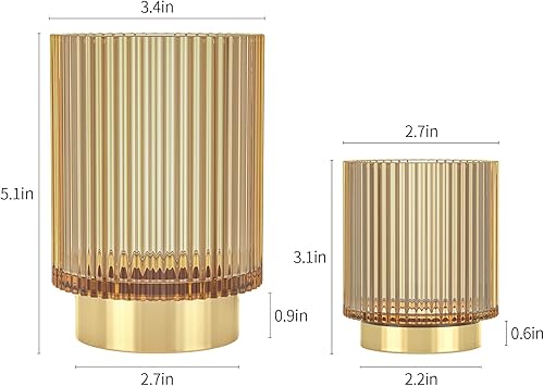 Miniatura 5 de CANITORON Paquete de 2 soportes para brochas de maquillaje, organizador de brochas de maquillaje cosmético de vidrio, organizador de almacenamiento