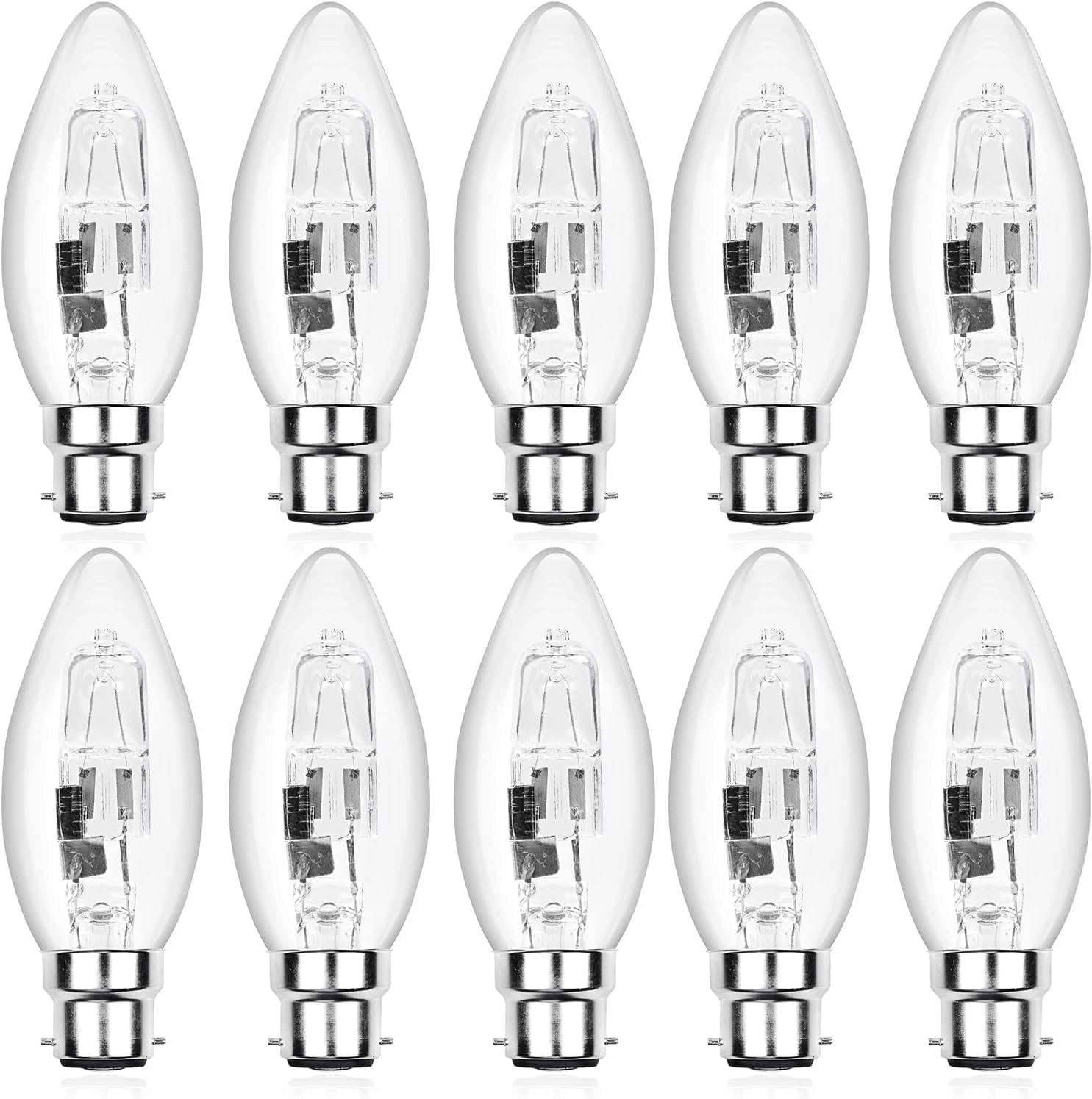 DoRight 28W BC B22 Halogen Candle Bulbs, Dimmable C35 Cap