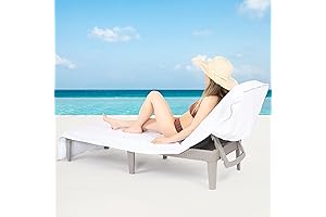 Cotton Paradise Pool Chair Towel: 100% Cotton Chaise Lounge Cover with Pocket