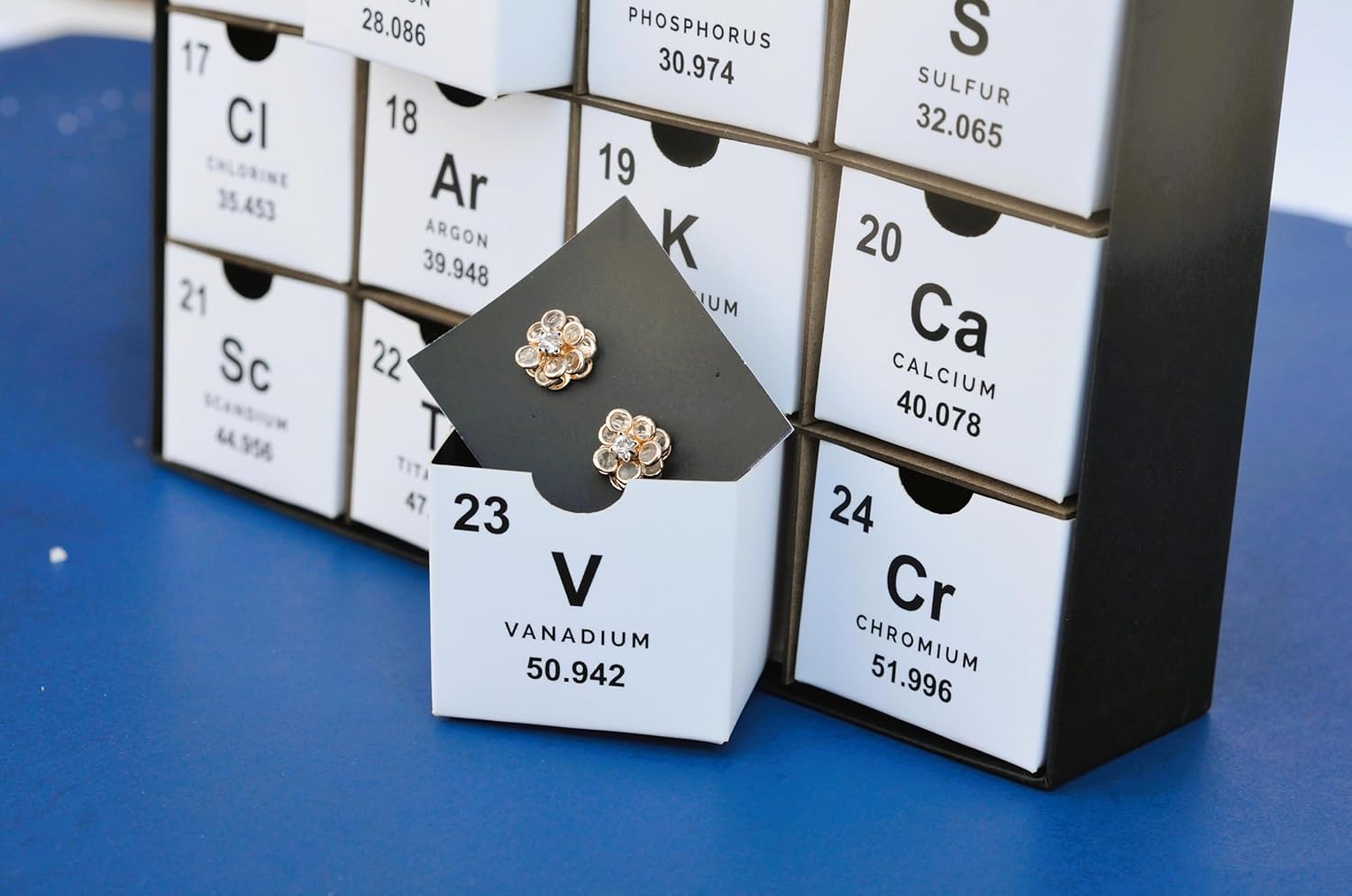 Nerdy Words Chemistry Periodic Table DIY Fill-Your-Own Cardboard Advent Calendar Box (Open Face) - Image 3