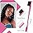 Geiserailie 3 Pcs Slick Back Hair Brush Set Bristle Brush Edge Control Teasing Comb for Women Black Hair(Rose Red)