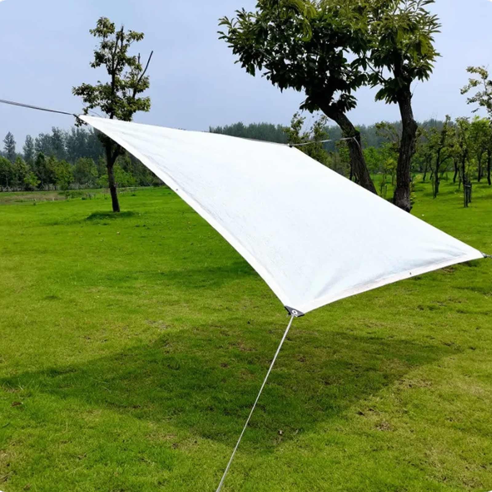 Strapazierfähiger weißer Shad – 50 % Sonnencreme für Gewächshaus, Pflanzen und Gemüse im Freien – erhältlich in den Größen 1 x 2 m bis 4 x 8 m – Abdeckplane für optimales Wachstum