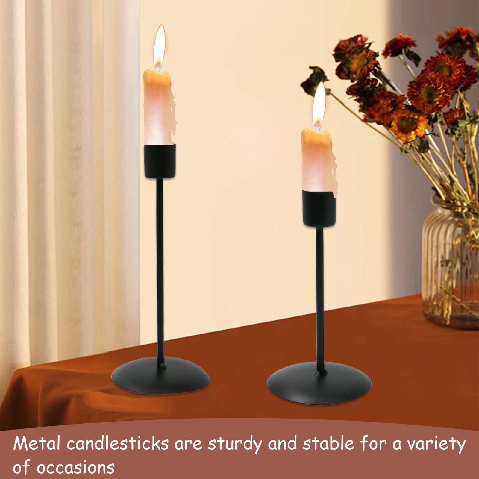 Single Straight Metal Taper Candle Stick Holders Table Candles Wedding Decor eBa Single Straight Metal Taper Candle Stick Holders Table Candles Wedding Decor eBa