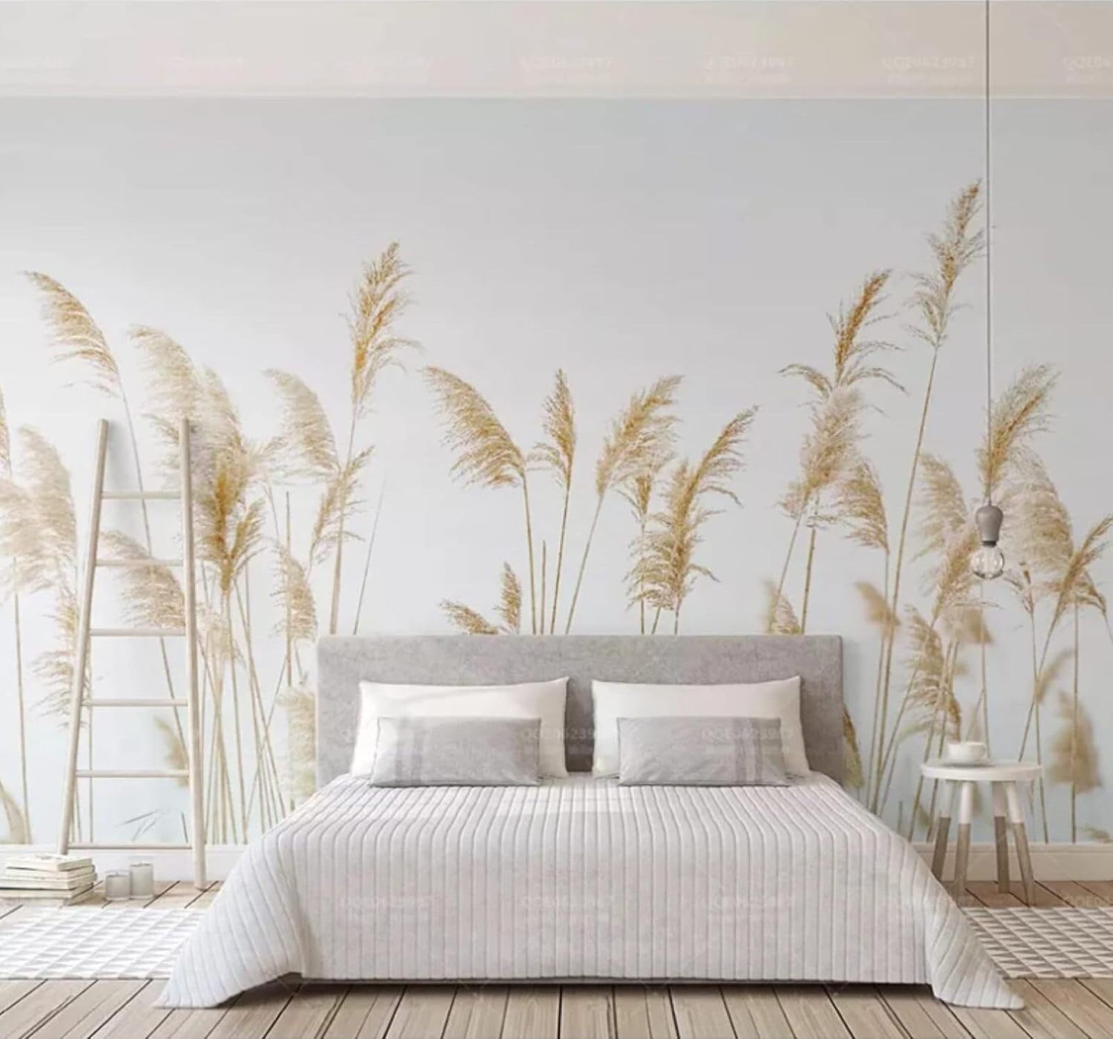 3D Wallpaper Minimalist Three Dimensional Hand Painted Reed Unique