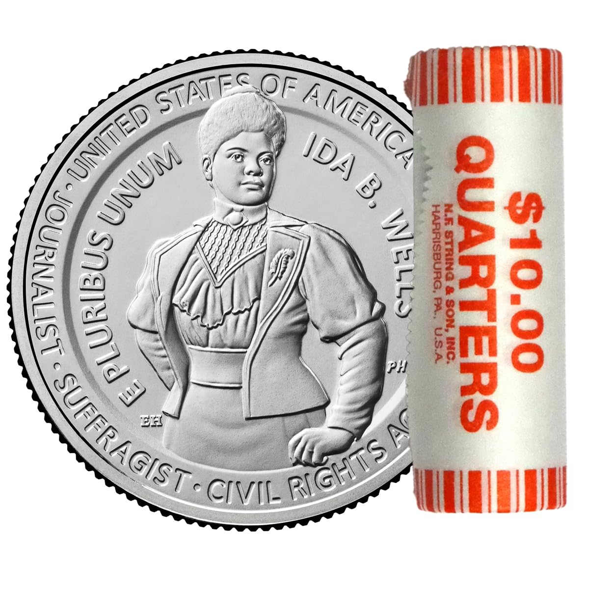 2025 P Bankroll of 40 - Ida B. Wells, American Women Quarter Series Uncirculated Thumbnail