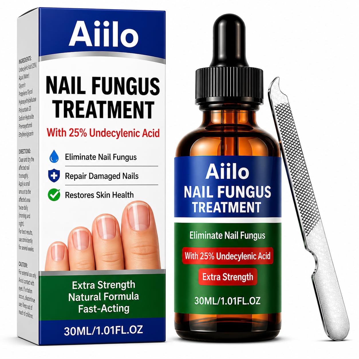 Nail Care Solution with 25% Undecylenic Acid, 30 ML / 1.01 FLOZ
