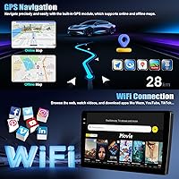 Vista 5 de 4+64G Android 15 Estéreo de coche para VW Beetle 2004-2010 con Carplay inalámbrico Android Auto, 9 pulgadas 1280 * 720P IPS pantalla táctil