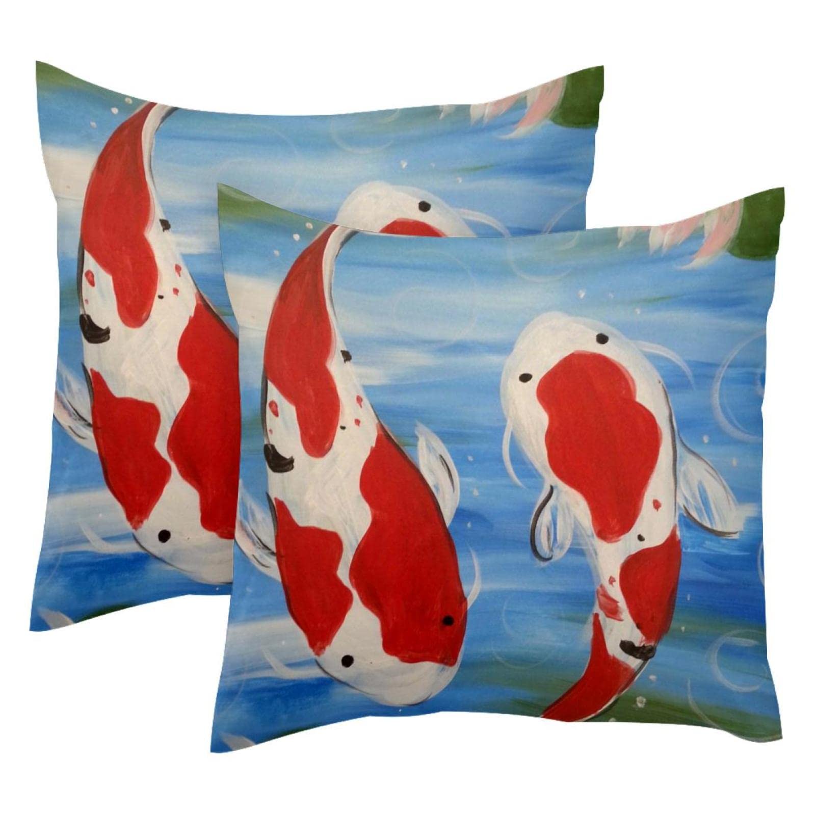 Housses de coussin lombaire de qualité supérieure motif peinture artistique lot de 2
