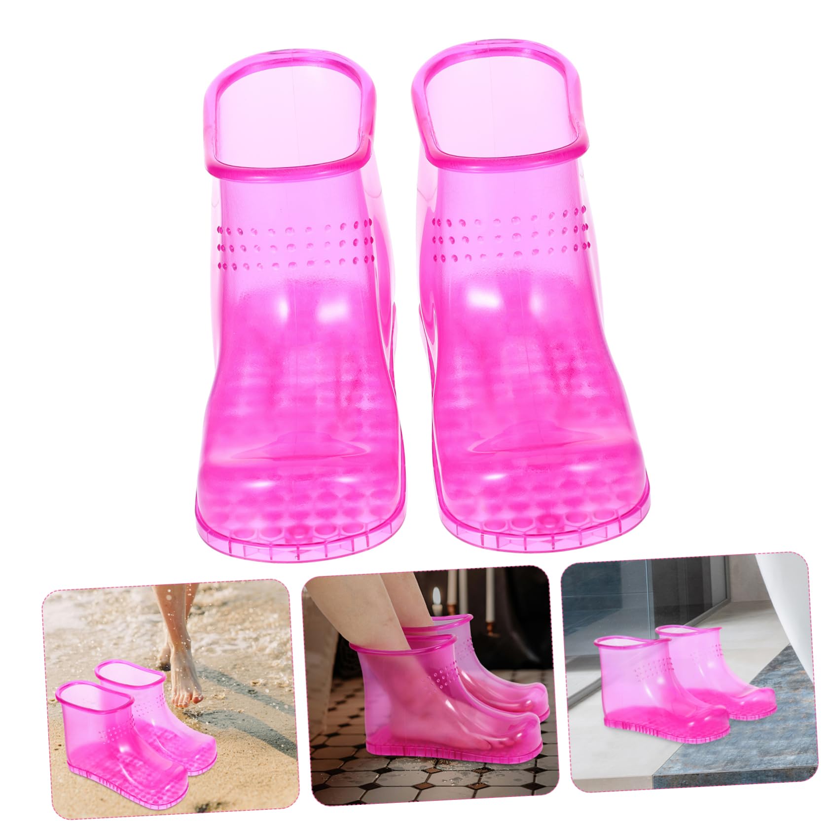 Pediluvio Stivali Massaggianti per Piedi PVC 1500ml Rosa