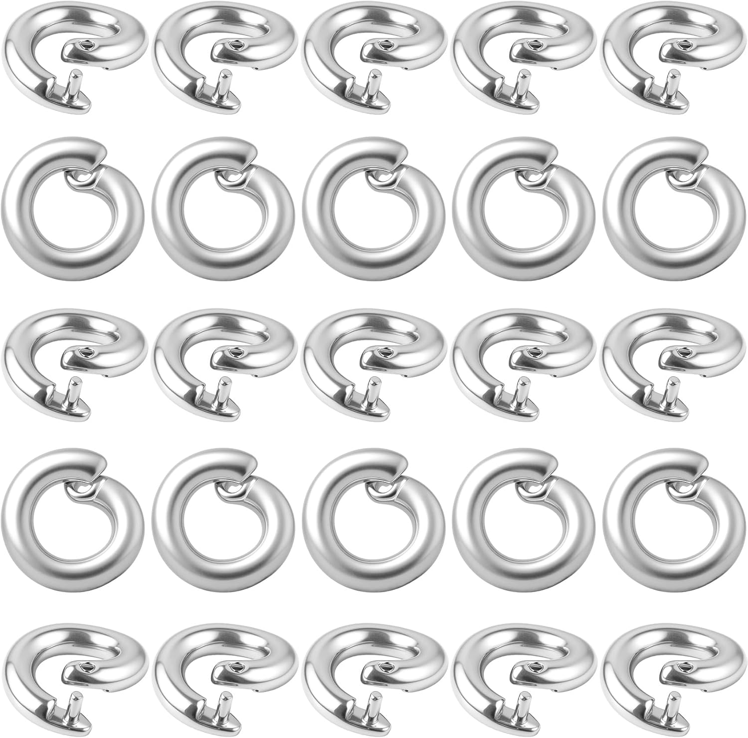 25 Pcs Silver Jump Rings for Jewelry Making, OD 5.5mm ID 3mm Locking Jump Rings, Jump Ring for Charms, Necklace, Pendants, Bracelet, Keychain, Jewelry Making