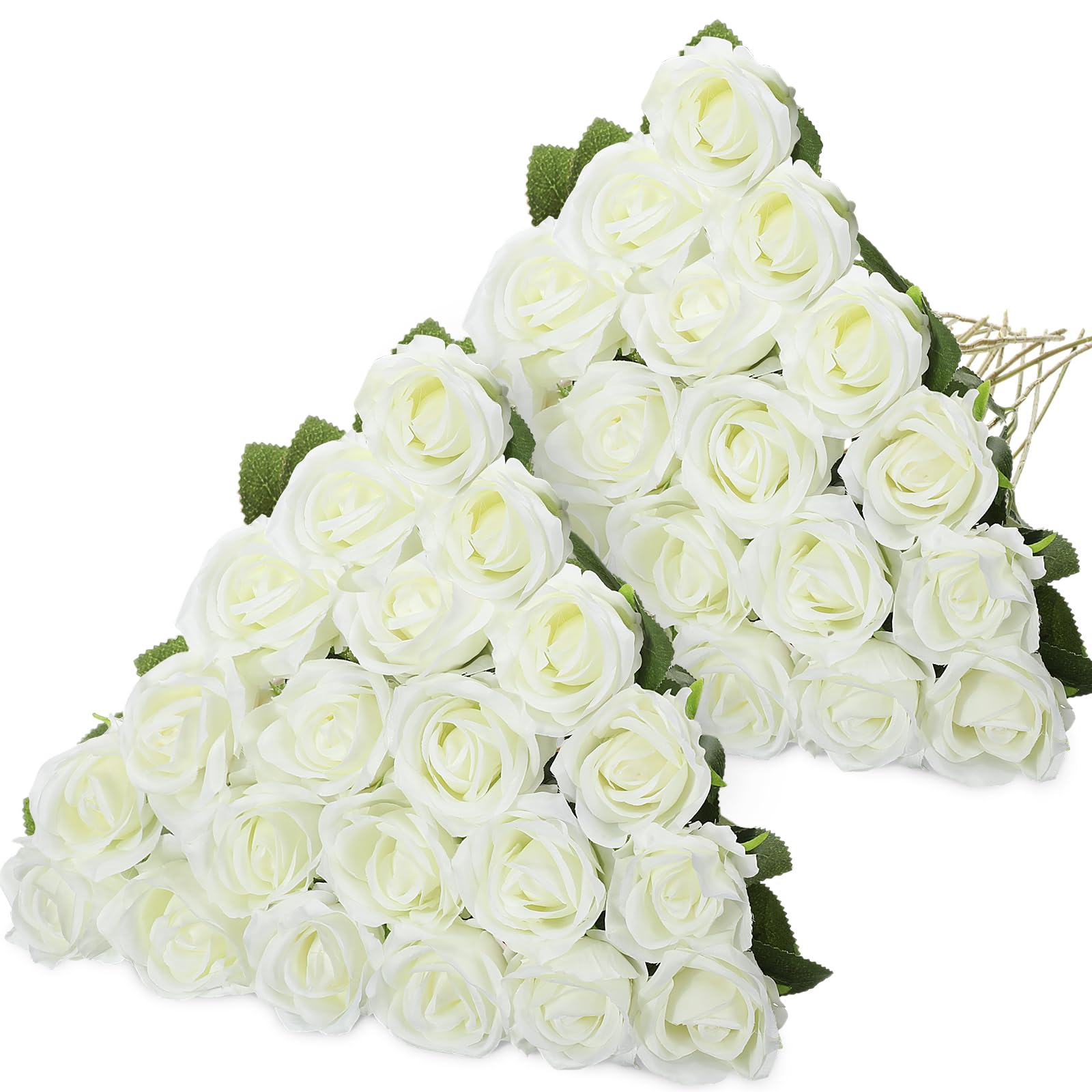 40 Count Fake Roses Amazon.com: Hotop 40 Pcs Rose Artificial Flowers Bulk with Long Stem ...