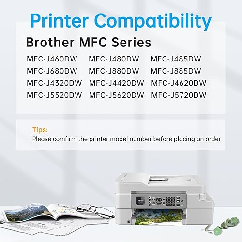 Miniatura 2 de Paquete de 18 cartuchos de tinta LC203, repuesto de alto rendimiento para impresora Brother LC203XL LC203BK LC201 para impresora MFC-J480DW