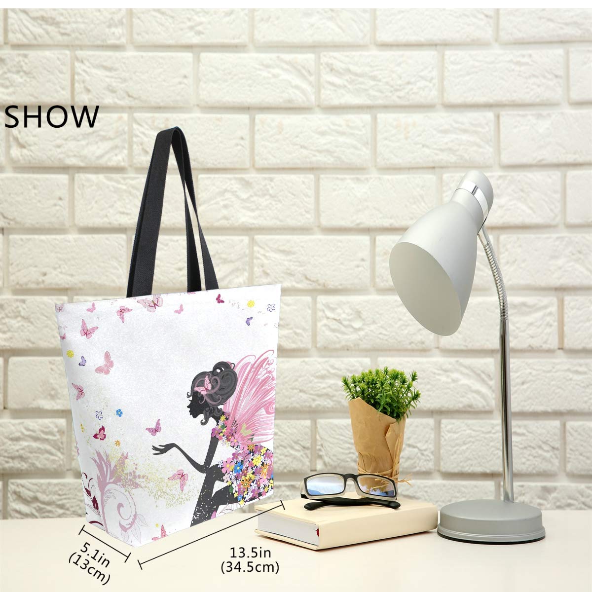 Mnsruu Sac Fourre-tout Pour Femme, Motif Papillon (29) Sac à