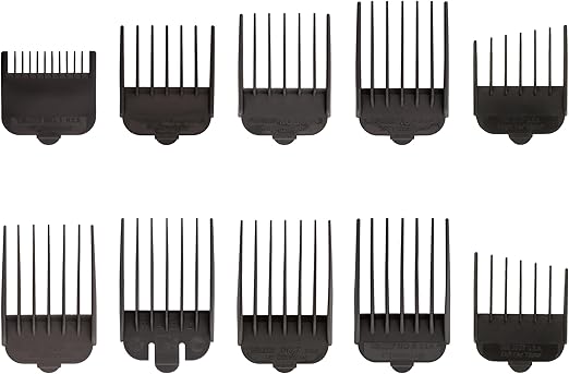 WAHL Professional Animal Attachment Guide Comb 10-Pack Grooming Set (Fits only with Wahl's Show Pro Plus, Color Groom, Stable Grip, Iron Horse, Pro Ion, U-Clip, & Deluxe U-Clip Clippers) (3173-500)